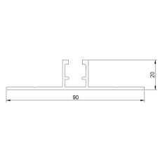 Trapezoidal fastening height 20 mm