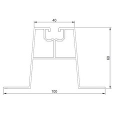 Profils trapecveida segumiem  augstums 60 mm